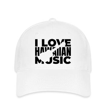 Ich liebe hawaiianische Musik - Flexfit Cap - Weiß - Vorne