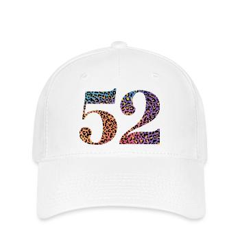 52. Geburtstag Leopard - Flexfit Cap - Weiß - Vorne