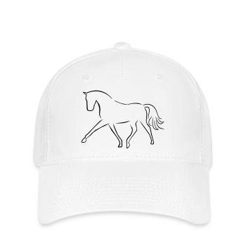 Dressurpferd - Flexfit Cap - Weiß - Vorne