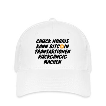 Crypto Chuck Norris peut faciliter les transactions Bitcoin - Casquette Flexfit - blanc - Devant