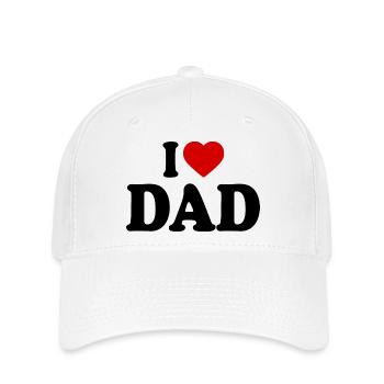 I love dad - Casquette Flexfit - blanc - Devant