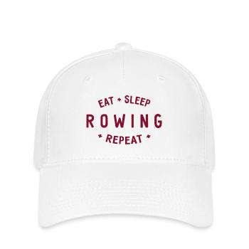 Eat Sleep Rowing Repeat - Rowing - Rowers - Flexfit Cap - white - Front