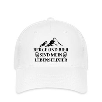Wandern Hiking Sport Berge - Flexfit Cap - Weiß - Vorne