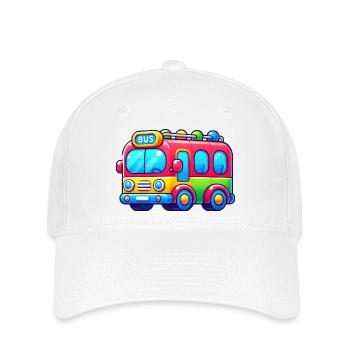 Bus - Flexfit Cap - Weiß - Vorne