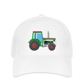 Green Tractor - Flexfit Cap - white - Front