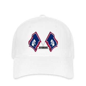 Two flags text WYOMING - Flexfit Cap - white - Front