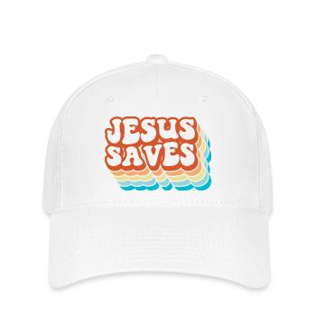 Jesus Saves - Flexfit Cap - white - Front