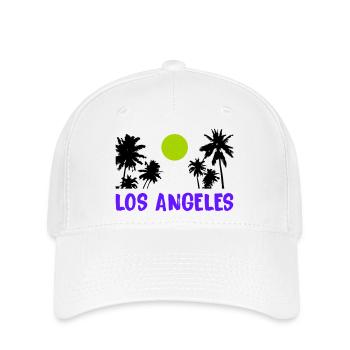los angeles - Flexfit Cap - Weiß - Vorne