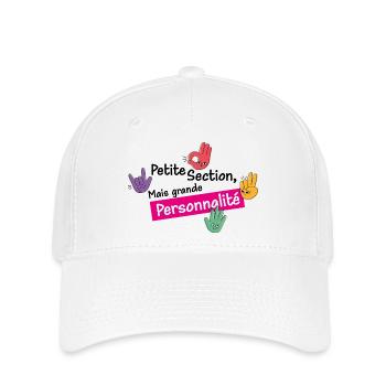 Small section but big personality "Fushia" - Flexfit Cap - white - Front