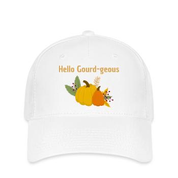 Hello Gourd-geous - Jeu de mots - Casquette Flexfit - blanc - Devant