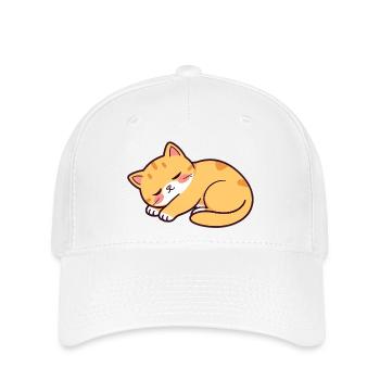 sleeping cat - Flexfit Cap - white - Front