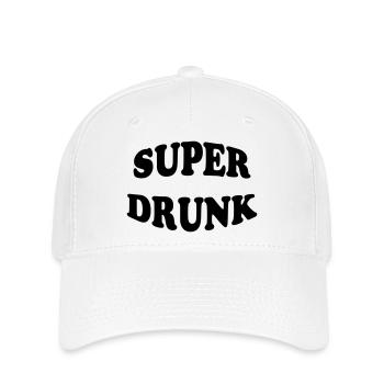 Super Drunk - alcohol - Flexfit Cap - white - Front