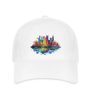 Colorful Skyline Reflection - Flexfit Cap - white - Front