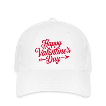Valentine Script Herzpfeil - Flexfit Cap - Weiß - Vorne
