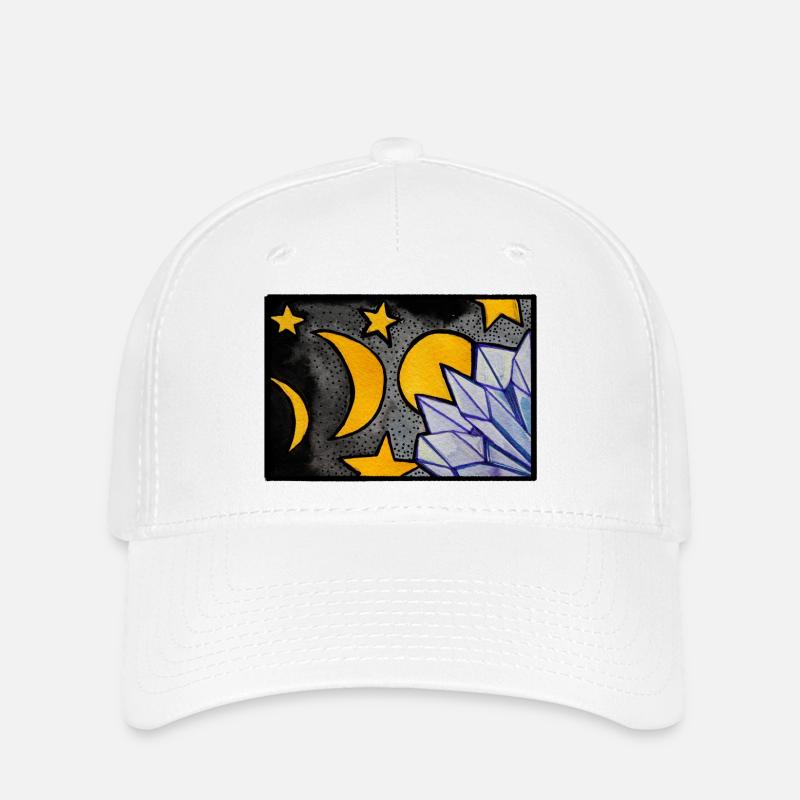 Rêve de cristal au clair de lune - Casquette Flexfit - blanc