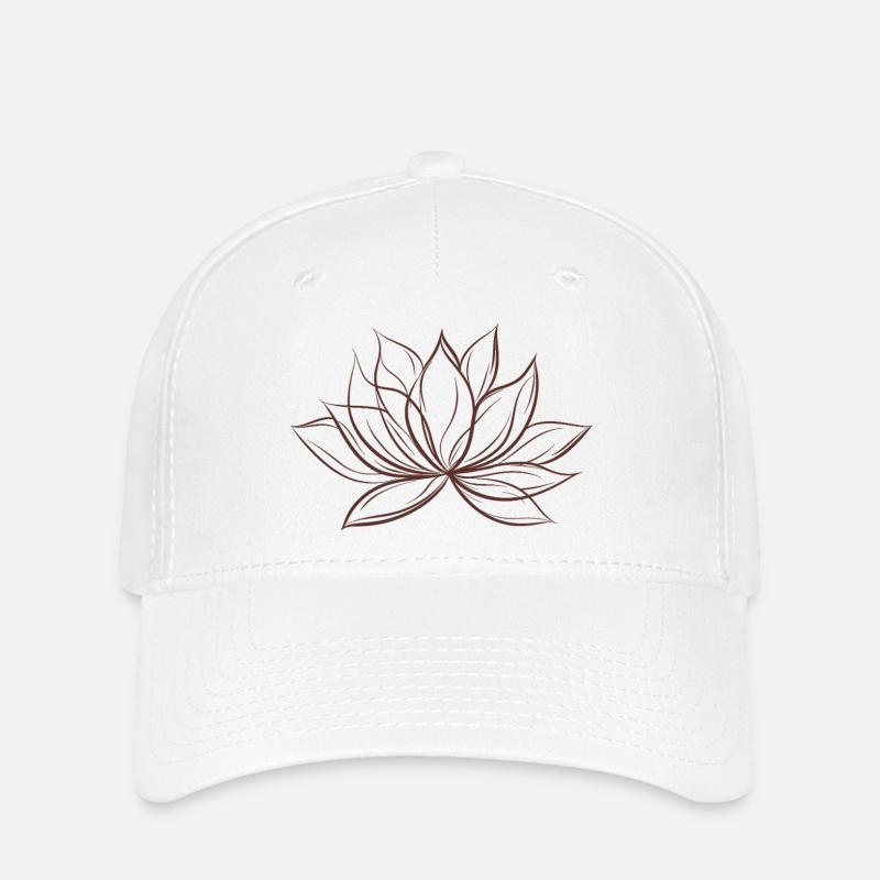 lotus flower - Flexfit Cap - white
