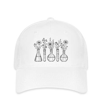 Fleurs de laboratoire Chimie, Botanique Sciences, T-shirt - Casquette Flexfit - blanc - Devant