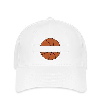 Badge de basket-ball - Casquette Flexfit - blanc - Devant