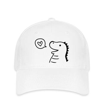 Cute Dino - Flexfit Cap - Weiß - Vorne