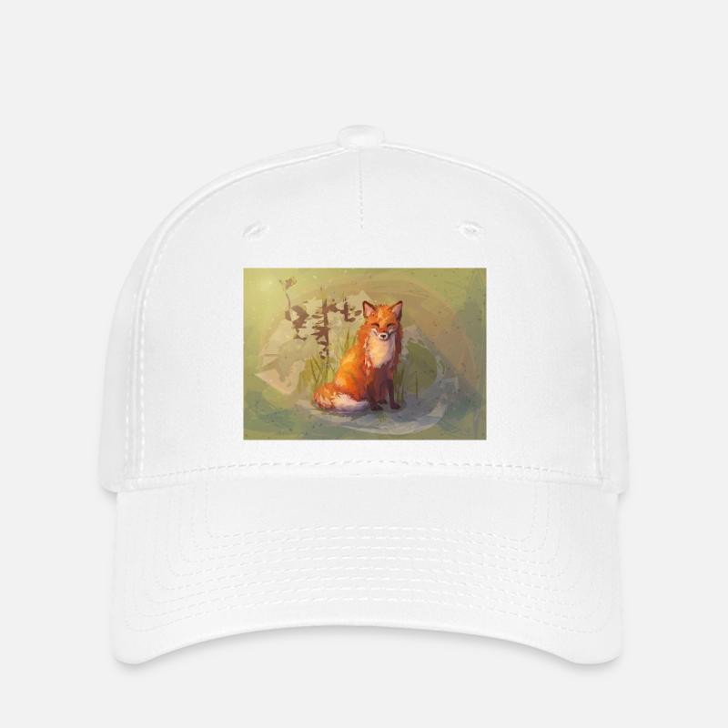 Renard d'automne - Casquette Flexfit - blanc