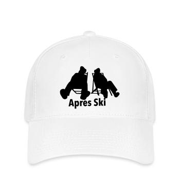 Ski, ski, skiing, après ski, freeski, freeskiing - Casquette Flexfit - blanc - Devant