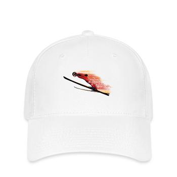 Skispringen - Flexfit Cap - Weiß - Vorne