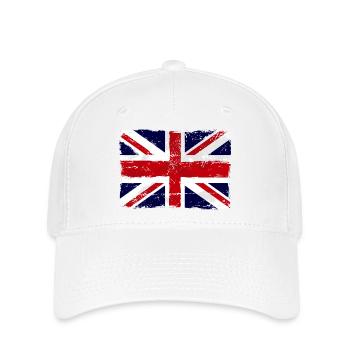 Union Jack - UK Flag - Flexfit Cap - Weiß - Vorne