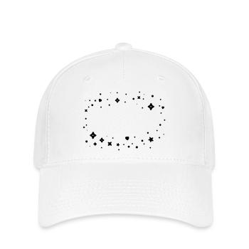 Cadre nuage scintillant - Casquette Flexfit - blanc - Devant