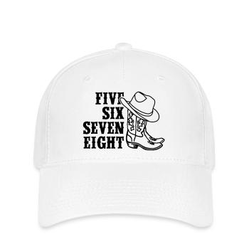 Five six seven eight Linedance - Flexfit Cap - Weiß - Vorne
