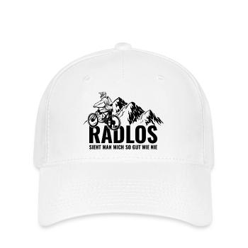 Mountainbike Radlos sieht man mich so gut wie nie  - Flexfit Cap - Weiß - Vorne