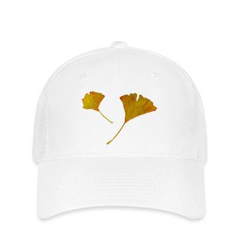 autumn leaves of Ginkgo biloba - Flexfit Cap - white - Front