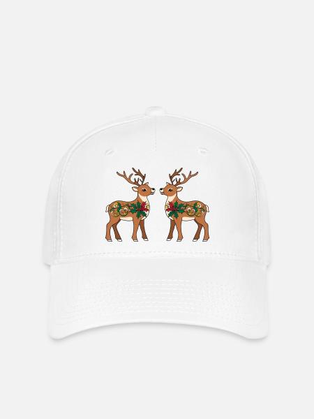 Rentiere - Flexfit Cap - Weiß