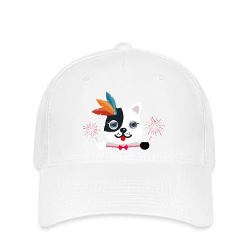 Сute chat aux yeux bleus - Casquette Flexfit - blanc - Devant