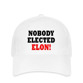 nobody elected elon - Flexfit Cap - Weiß - Vorne