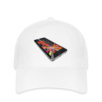cell phone - Flexfit Cap - white - Front