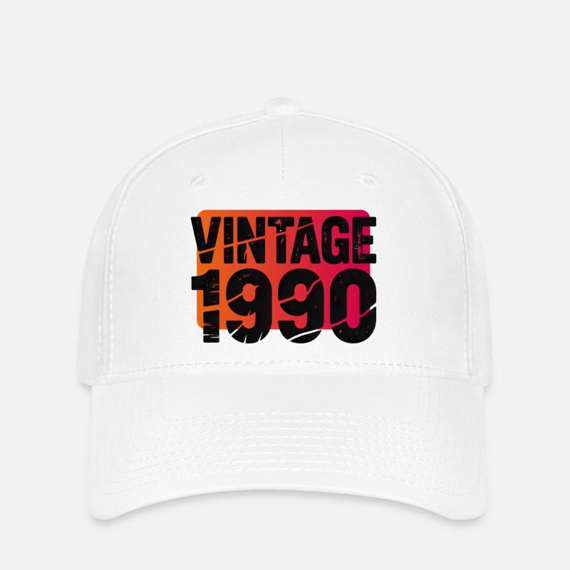 Vintage 1990 Gradient - Flexfit Cap - white