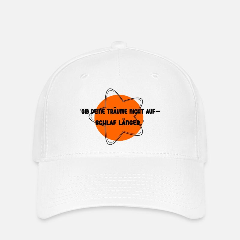 Schlaf länger, Träume frei - Flexfit Cap - Weiß