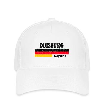 Duisbourg Allemagne Drapeau - Casquette Flexfit - blanc - Devant