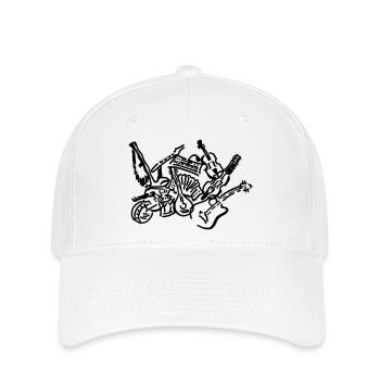 Musikinstrumente - Flexfit Cap - Weiß - Vorne
