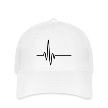 Puls Pulsschlag Herzschlag - Flexfit Cap - Weiß - Vorne