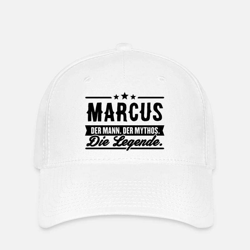 Man Myth Legend Marcus - Flexfit Cap - white