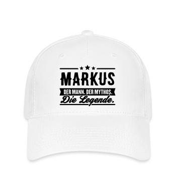 Man Myth Legend Markus - Flexfit Cap - white - Front