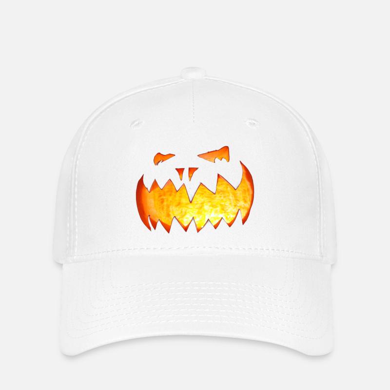 Halloween Pumpkin - Flexfit Cap - white