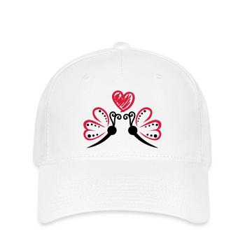 schmetterling liebe - Flexfit Cap - Weiß - Vorne