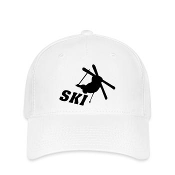 Ski, ski, ski, après-ski, freeski, hiver - Casquette Flexfit - blanc - Devant