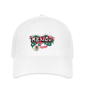 Mexico flag graffiti design - Flexfit Cap - white - Front