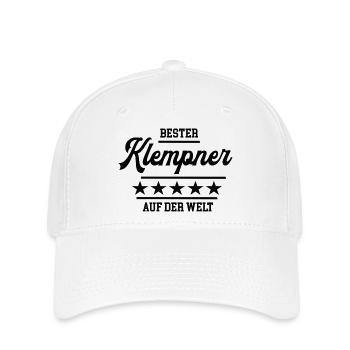 Bester Klempner der Welt weltbester Meister Chef - Flexfit Cap - Weiß - Vorne