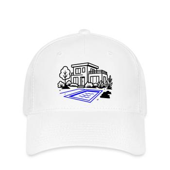 Haus Villa Hausbau - Flexfit Cap - Weiß - Vorne