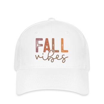 Herbstliche Vibes mit warmen Erdtönen - Flexfit Cap - Weiß - Vorne