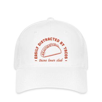 Club d’amateurs de tacos J’adore la cuisine mexicaine Latina drôle - Casquette Flexfit - blanc - Devant